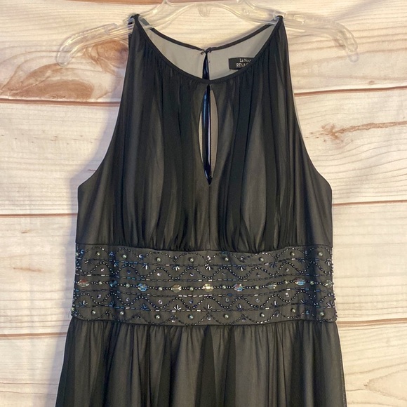EUC Black Dress with Sheer Overlay - Picture 2 of 8